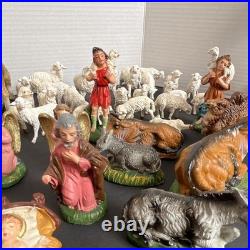 Depose Italy Nativity Figurine Set 50+ Jesus Mary Joseph Wiseman Angels Animal