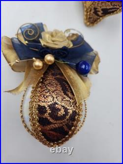 Dillard’s Trimmings Iridescent Glass Ball Blue Decor Christmas Ornaments 4 Boxes