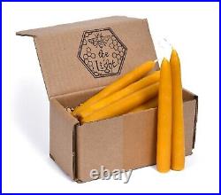 Dipped Taper Candles 100% Pure USA Beeswax Unscented 6 x 3/4 6 Hour Burn Time