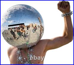 Disco Ball Helmet, Mirror Ball Hat, Sparkling Disco Ball Decoration, Mirror Glas
