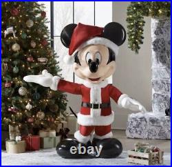 Disney 4 ft Animated Holiday Santa Mickey Mouse
