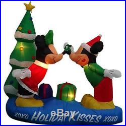 Disney 5.51 Ft. W Pre-lit LED Inflatable Mickey And Minnie With Mistletoe Scene