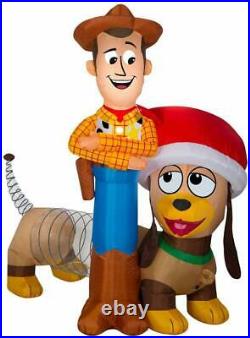 Disney 6 ft. Pre-lit Inflatable Woody and Slinky Airblown
