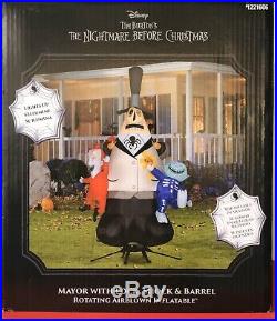 Disney 7.6 ft Nightmare Before Christmas Mayor withLock, Shock, Barrel Inflatable