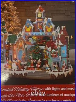 Disney Christmas Animated Holiday Village Clock Tower with Lights Music Disney Christmas Animated Holiday Village Clock Tower with Lights Music