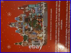 Disney Christmas Animated Holiday Village Clock Tower with Lights Music Disney Christmas Animated Holiday Village Clock Tower with Lights Music