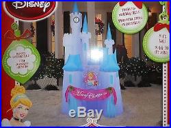 Disney Cinderellas Castle 8 Foot Projection Airblown Inflatable New by Gemmy