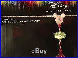 Disney Color Whirl LED Projection Mickey Mouse Christmas Lamp Post NIB