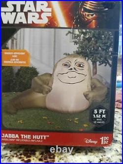 Disney Gemmy Star Wars Jabba the Hut 5′ Airblown Inflatable Yard Decor