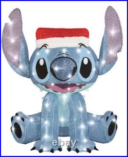 Disney Holiday 27 Stitch LED Lighted Tinsel Yard Sculpture Christmas Decoration