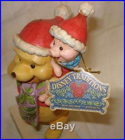 Disney Jim Shore Christmas WINNIE THE POOH and PIGLET Figurine Forever Friends