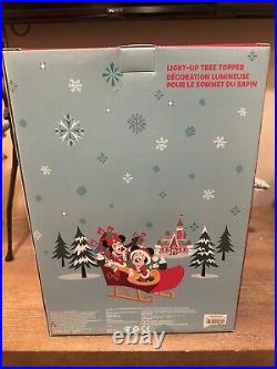 Disney Light Up Star Mickey And Minnie Tree Topper Rare