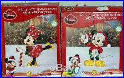 Disney Lighted Iridescent Mickey & Minnie Mouse Christmas Outdoor Decor 36 Rare