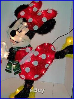 Disney Lighted Iridescent Minnie Mouse Christmas Indoor Outdoor Decor 36 w Box