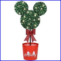 Disney Magic HolidayLED Lighted Mickey Mouse Topiary Tree3-Feet Tall Sculpture