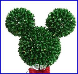Disney Magic Holiday LED Lighted Mickey Mouse Christmas Topiary 3 Feet Tall