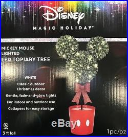 Disney Magic Holiday LED Lighted Mickey Mouse Christmas Topiary 3-feet Tall