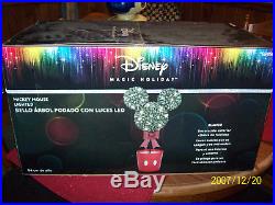 Disney Magic Holiday LED Lighted Mickey Mouse Topiary Tree NIB