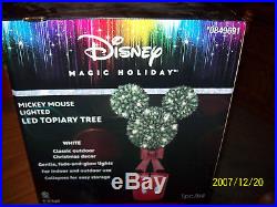 Disney Magic Holiday LED Lighted Mickey Mouse Topiary Tree NIB