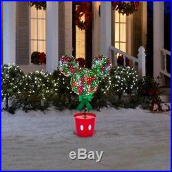Disney Magic Holiday Mickey Mouse Multi-Color Christmas LED Topiary 3.2-feet