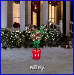 Disney Magic Holiday Mickey Mouse Multi-Color Christmas LED Topiary 3.2 ft NIB