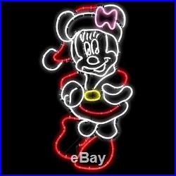 Disney Mickey & Minnie Lot Led Neon Christmas Light Signs Brand New