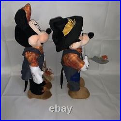 Disney Mickey & Minnie Mouse Thanksgiving Fall Harvest Porch Greeters Autumn NEW