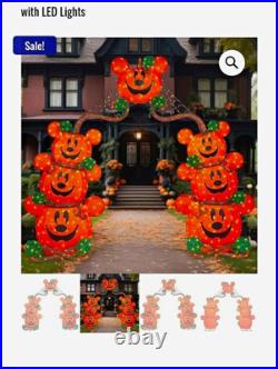 Disney Mickey Mouse 9 ft Halloween Pumpkin Arch LED Illuminated Outdoor