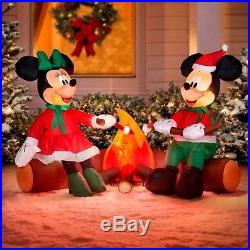 Disney Outdoor Mickey & Minnie Mouse Christmas Inflatable Airblown Yard Decor