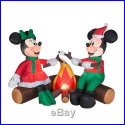 Disney Outdoor Mickey & Minnie Mouse Christmas Inflatable Airblown Yard Decor