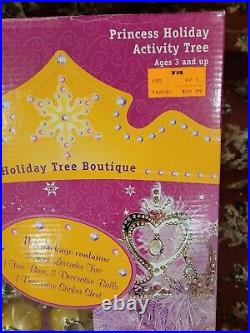 Disney PRINCESS Holiday Activity Christmas Tree Lavender Ornaments 3′ NEW BOXED