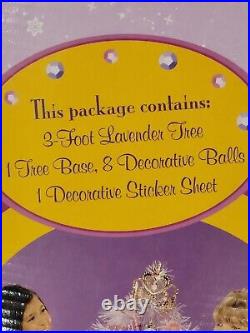 Disney PRINCESS Holiday Activity Christmas Tree Lavender Ornaments 3' NEW BOXED