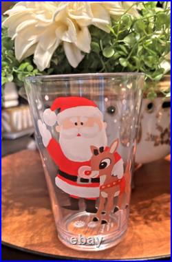 Disney Pottery Barn Rudolph holiday Christmas Santa PLATE + CUP party Kid SET 8h