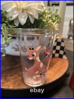 Disney Pottery Barn Rudolph holiday Christmas Santa PLATE + CUP party Kid SET 8h