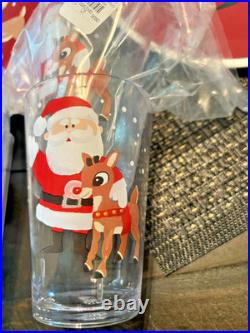 Disney Pottery Barn Rudolph holiday Christmas Santa PLATE + CUP party Kid SET 8h