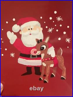 Disney Pottery Barn Rudolph holiday Christmas Santa PLATE + CUP party Kid SET 8h
