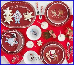Disney Pottery Barn Rudolph holiday Christmas Santa PLATE + CUP party Kid SET 8h