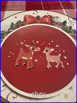 Disney Pottery Barn Rudolph holiday Christmas Santa PLATE +Cup party Kid SET 8 z Disney Pottery Barn Rudolph holiday Christmas Santa PLATE +Cup party Kid SET 8 z