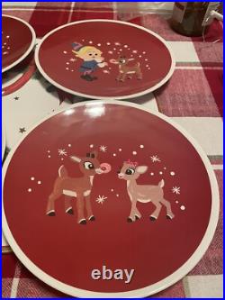 Disney Pottery Barn Rudolph holiday Christmas Santa PLATE +Cup party Kid SET 8 z Disney Pottery Barn Rudolph holiday Christmas Santa PLATE +Cup party Kid SET 8 z