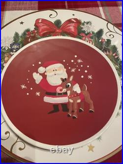 Disney Pottery Barn Rudolph holiday Christmas Santa PLATE +Cup party Kid SET 8 z Disney Pottery Barn Rudolph holiday Christmas Santa PLATE +Cup party Kid SET 8 z