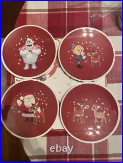 Disney Pottery Barn Rudolph holiday Christmas Santa PLATE +Cup party Kid SET 8 z Disney Pottery Barn Rudolph holiday Christmas Santa PLATE +Cup party Kid SET 8 z