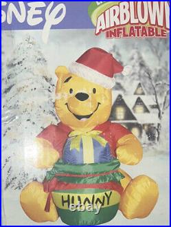 Disney Winnie The Pooh 3FT Gemmy Airblown Inflatable Christmas Santa Hunny 2005