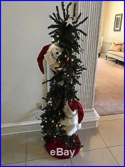 Ditz Designs Christmas Tree Bear Peek a Boo Polar, 65 tall NWT