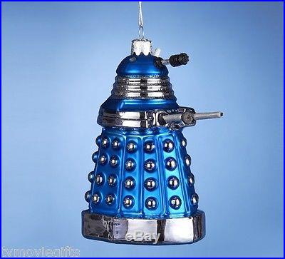 Doctor Who Blue Dalek Glass Ornament Officially Licensed DW4142 New