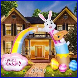 Domkom 12FT Long Huge Easter Inflatable Bunny Archway Outdoor DecorationsBuil