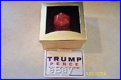 Donald Trump red hat Christmas ornament! Out of stock now! 24 K gold plated