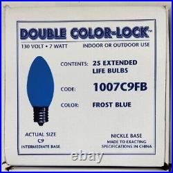 Double Color-Lock Indoor/Outdoor C-9 Replacement Bulbs Red, Blue, Green, Yellow