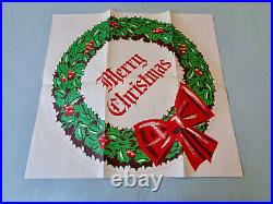 Douglas Fir Paste-On Plywood Pattern Santa Claus and Christmas Wreath Complete