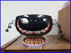 Dpt 56 Google-Eye Halloween Spider Bowl 91783 9 Wide x 7 Tall VGUC MISSING LEG