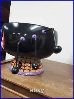 Dpt 56 Google-Eye Halloween Spider Bowl 91783 9 Wide x 7 Tall VGUC MISSING LEG